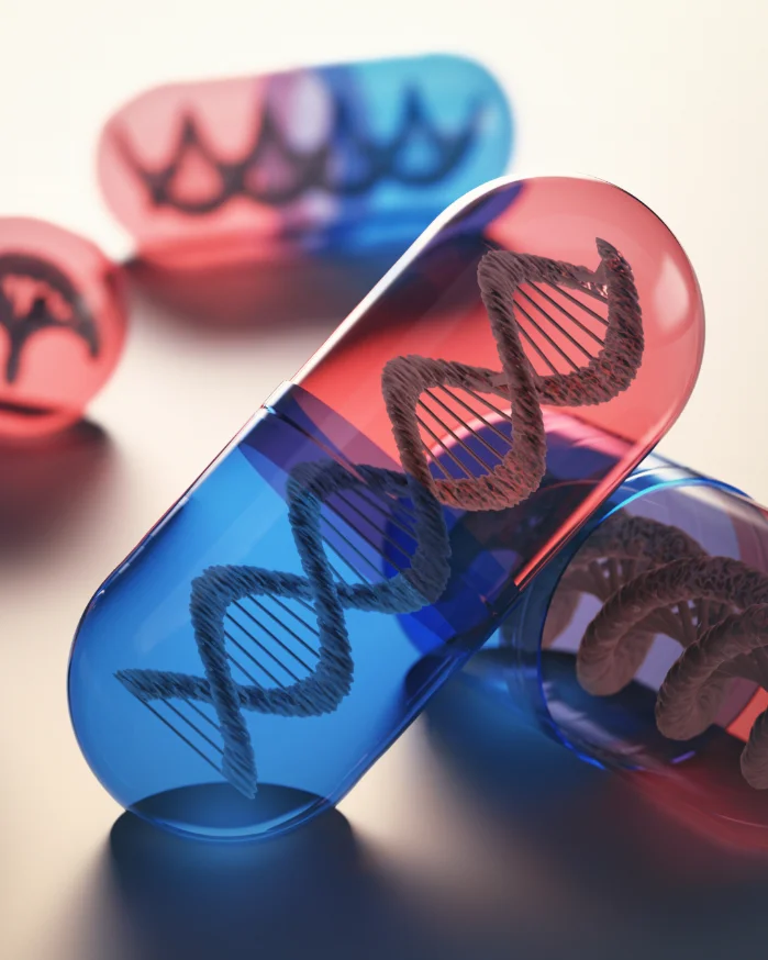 Cápsulas con hélice de ADN — medicina regenerativa